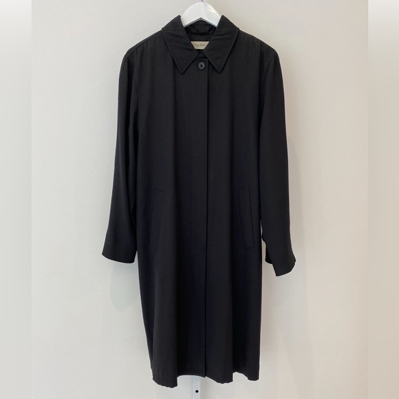 CALVIN KLEIN COLLECTION LIGHTWEIGHT SILK COAT 6 - Picture 6 of 16